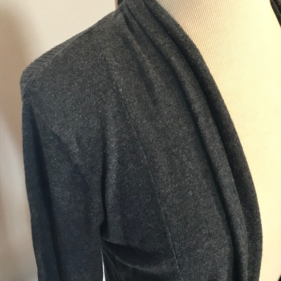 Express Open Front Cardigan, Charcoal Gray size M - Picture 3 of 15